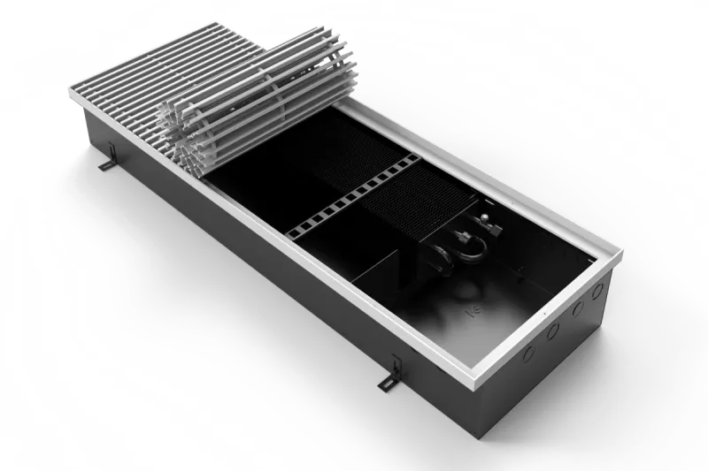 Конвектор Vitron с естественной конвекцией без вентилятора (глубина 140 мм, ширина 300 мм, длина 600 мм) c декоративной L-рамкой и решеткой