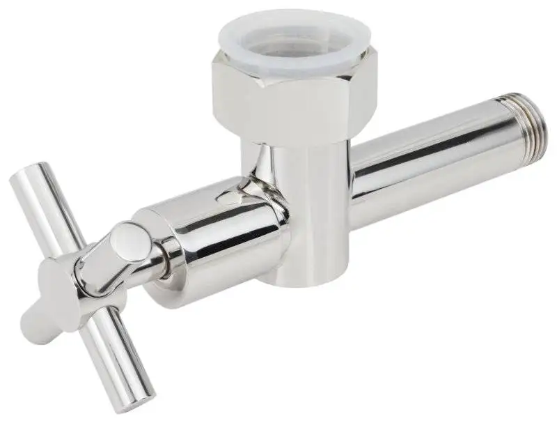 Вентиль запорный (крестовой) G 1" НГ х G 1/2" НР (Без покрытия)