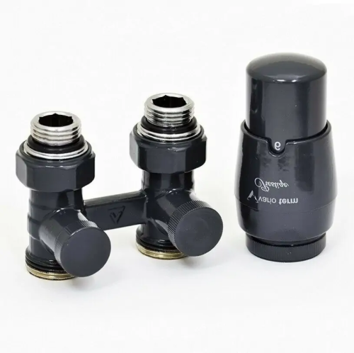 Комплект проходной VARIO TERM Premium Eleganckie с термоголовкой Prestige 3/4 Евроконус (антрацит / графит глянец)