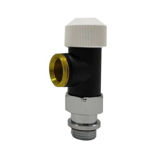 Осевой на подачу вентиль SR Rubinetterie Tondera, 1/2"х3/4" E, цвет черный матовый