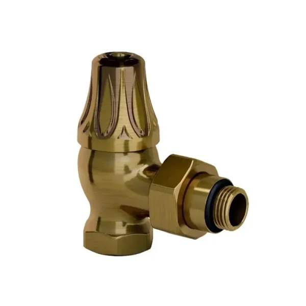 Запорный клапан SR Rubinetterie угловой серия Floral Old Style 1/2, цвет бронза