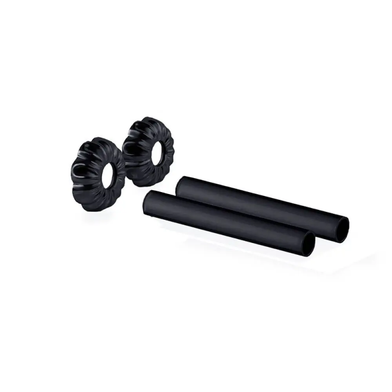 Комплект декоративных трубок SR Rubinetterie Old Style, L160 x _18-20-1/2”, цвет чёрный матовый