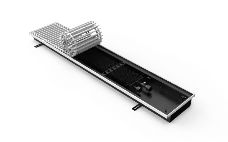 Конвектор Vitron с естественной конвекцией без вентилятора (глубина 55 мм, ширина 200 мм, длина 600 мм) c декоративной J-окантовкой и решеткой