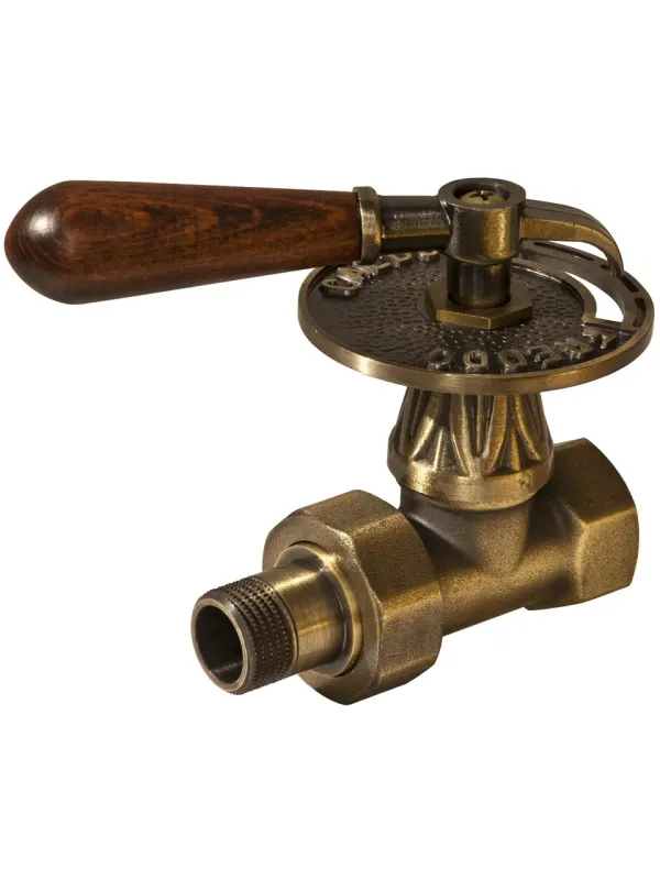 Вентиль прямой с деревянной ручкой RETROstyle 1/2"