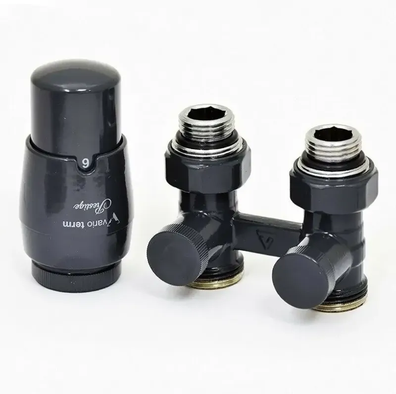 Комплект проходной VARIO TERM Premium Eleganckie с термоголовкой Prestige 3/4 Евроконус (антрацит / графит глянец)