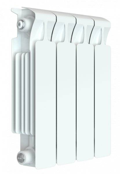 Биметаллический радиатор RIFAR MONOLIT RM350-4 сек. подключение боковое, цвет:  белый (глянцевый)