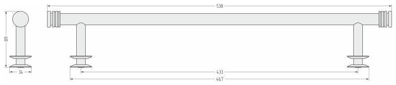 Полка Сунержа прямая / L 470