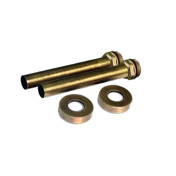 Комплект трубок SR Rubinetterie 15х1,0 с наружной резьбой 1/2х15 и отражателями, цвет бронза