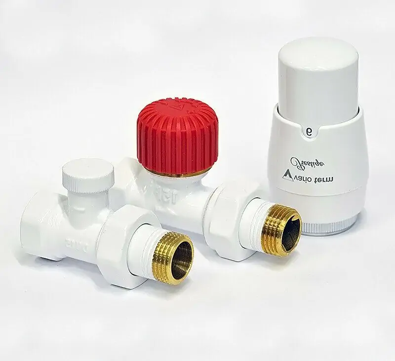 Комплект проходной VARIO TERM Elegant с термоголовкой Prestige (белый)