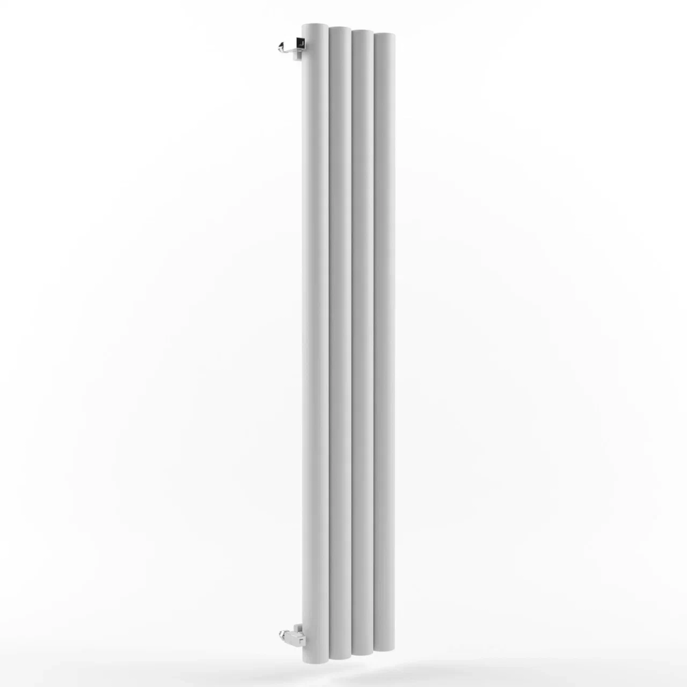 Стальной вертикальный радиатор отопления Warmmet Power 76V длина 750 мм секций 4 цвет белый  тип подключения: нижнее правое