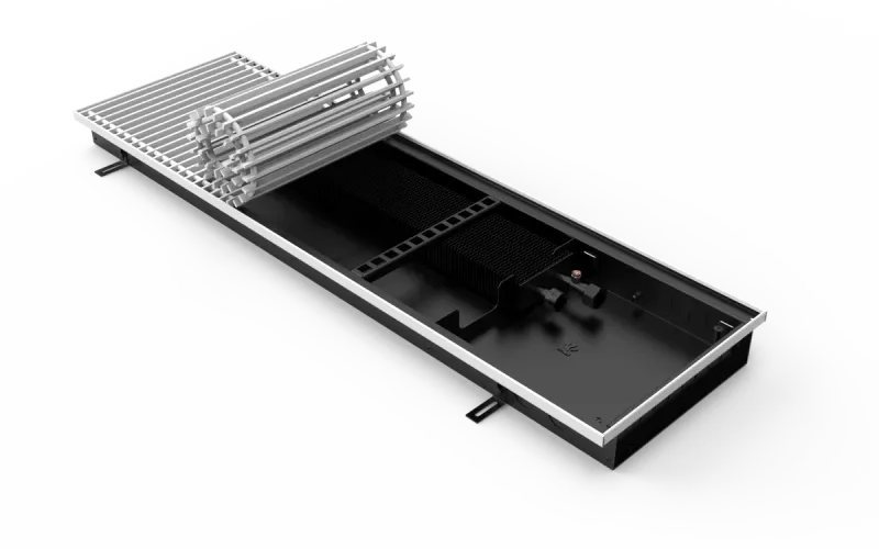 Конвектор Vitron с естественной конвекцией без вентилятора (глубина 65 мм, ширина 300 мм, длина 600 мм) c декоративной J-окантовкой и решеткой