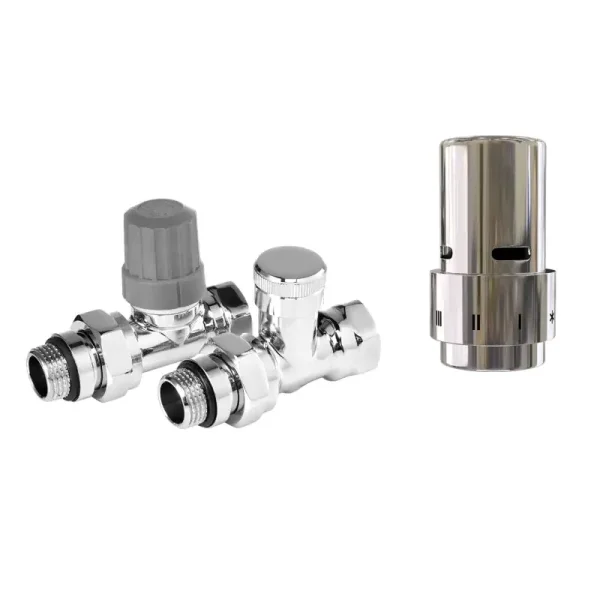 Набор термостатический прямой Royal Thermo Design 1/2 Click (Хром) с термоголовкой Design (Хром)