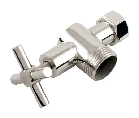 Вентиль угловой н/ж "СУНЕРЖА" (крест) G 1" нар.р. / G 3/4" н. г. (Глянцевый коричневый)