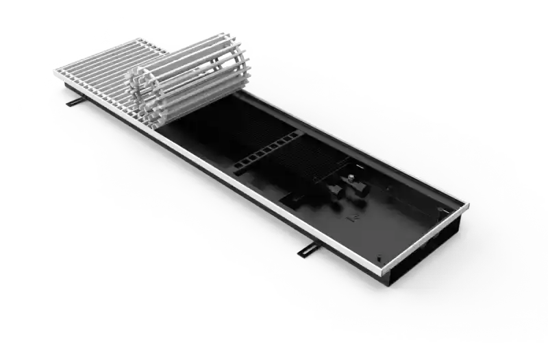 Конвектор Vitron с естественной конвекцией без вентилятора (глубина 55 мм, ширина 260 мм, длина 600 мм) c декоративной J-окантовкой и решеткой