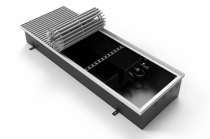 Конвектор Vitron с естественной конвекцией без вентилятора (глубина 140 мм, ширина 360 мм, длина 600 мм) c декоративной L-рамкой и решеткой