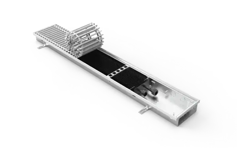 Конвектор Vitron с естественной конвекцией без вентилятора (глубина 55 мм, ширина 160 мм, длина 600 мм) c декоративной J-окантовкой и решеткой