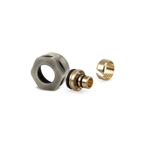 Резьбовое соединение SR Rubinetterie для многослойной трубы 16х3/4"Е Никель матовый