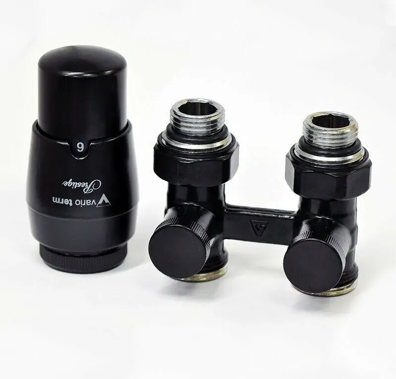 Комплект проходной VARIO TERM Premium Eleganckie с термоголовкой Prestige 3/4 Евроконус (черный матовый)