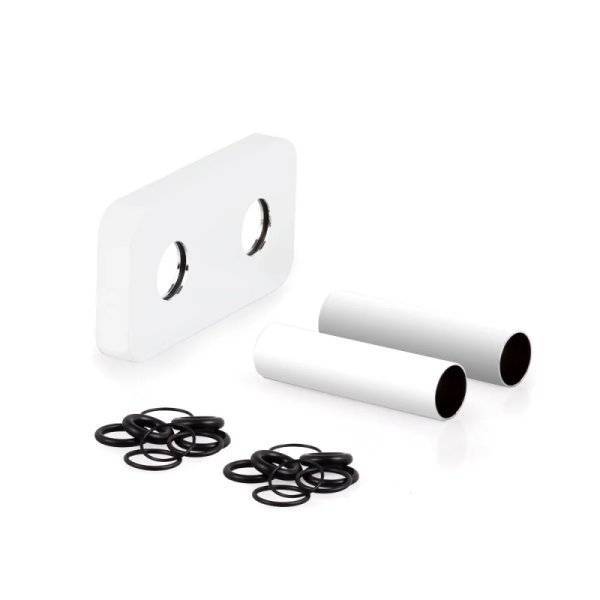 Маскировочный комплект SR Rubinetterie Tondera L160 мм для труб d10-16 , белый