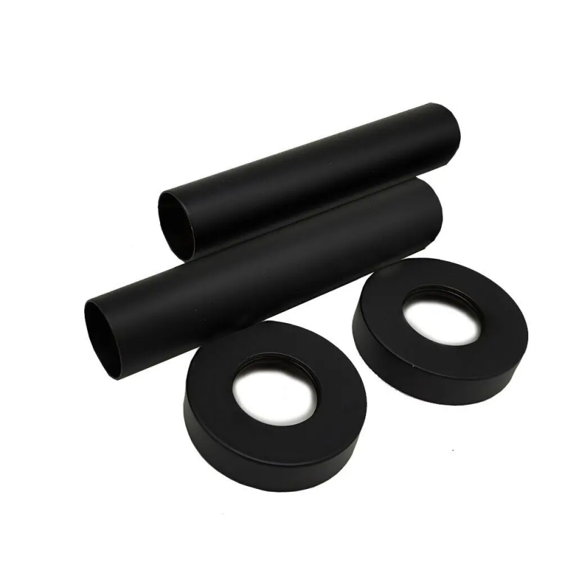 Комплект декоративных трубок SR Rubinetterie L70 x _18-20-1/2”, цвет чёрный матовый