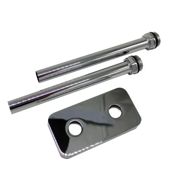 Комплект трубок SR Rubinetterie 15х1,0 с наружной резьбой 1/2х15 и отражателем 50мм, цвет хром