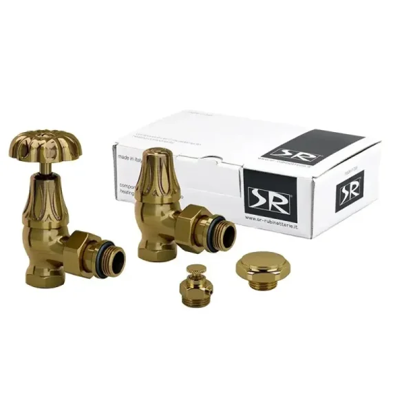 Комплект SR Rubinetterie серия Floral Old Style 1/2 угловой цвет бронза