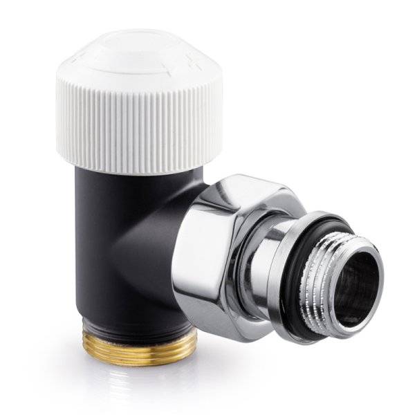 Угловой клапан SR Rubinetterie Tondera термостатический 1/2"х3/4" Е, цвет черный