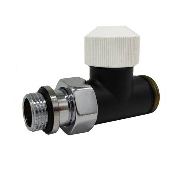 Прямой клапан SR Rubinetterie Tondera термостатический 1/2"х3/4" Е, цвет черный