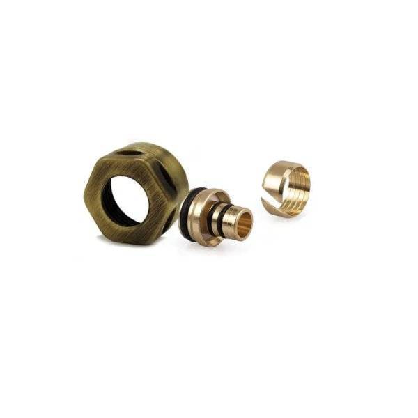 Фитинг SR Rubinetterie для многослойной трубы, _ 11,5/12-16 x 24/19, цвет бронза