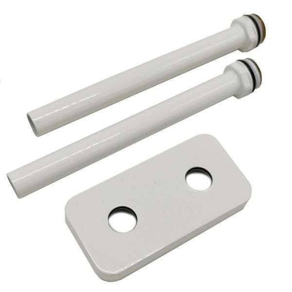 Комплект трубок SR Rubinetterie 15х1,0 с наружной резьбой 1/2х15 и отражателем 50мм, цвет белый