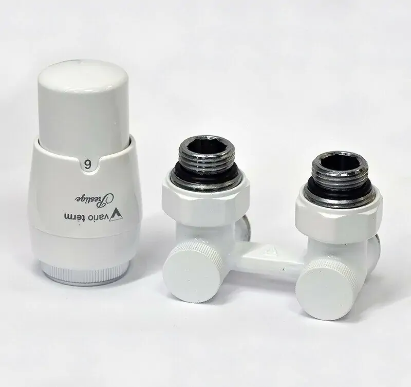 Комплект угловой VARIO TERM Premium Eleganckie с термоголовкой Prestige 3/4 Евроконус (выбор цвета)