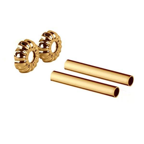 Комплект декоративных трубок SR Rubinetterie "ретро", 160хD 18-20-1/2" цвет золото