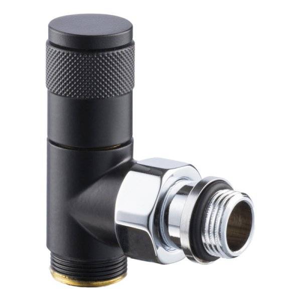 Угловой вентиль SR Rubinetterie Tondera, ручная регулировка 1/2"х3/4" E, цвет черный