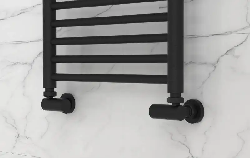 Вентиль 3D левый (цилинПолотенцесушитель Сунержа ДР) G 1/2" НР х G 3/4" НГ (Тёмный титан муар)