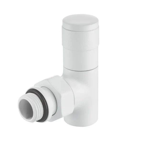 Набор дизайн-вентилей Royal Thermo PIANO, угловой (белый) 1/2