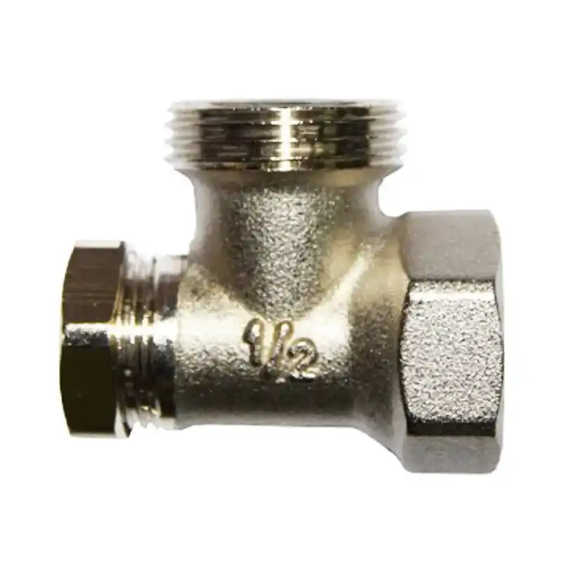 Клапан запорный SR Rubinetterie угловой ВР-НР 1/2"х3/4", без хвостовика