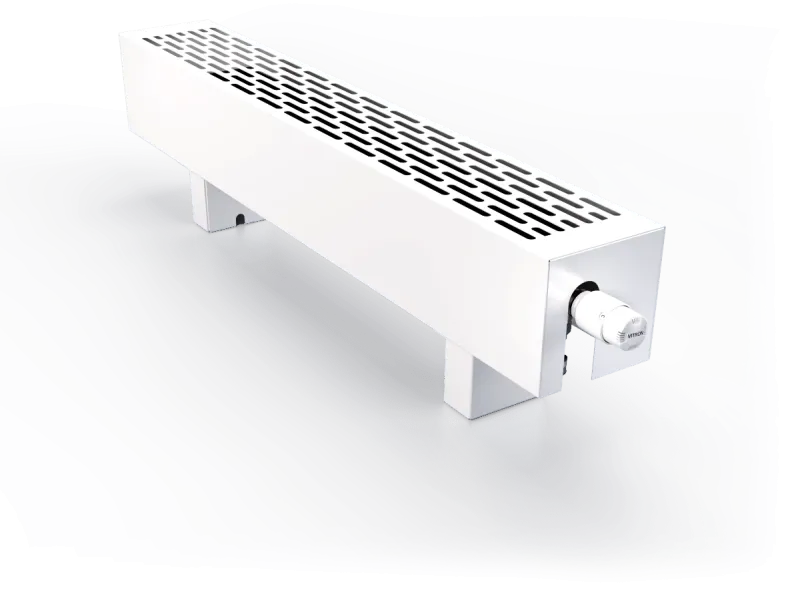 ВКН.ЭКО.150.150.600.4ТК Конвектор Vitron напольный с естественной конвекцией (высота 150 мм, ширина 150 мм, длина 600 мм) (RAL9016 боковое подключение)