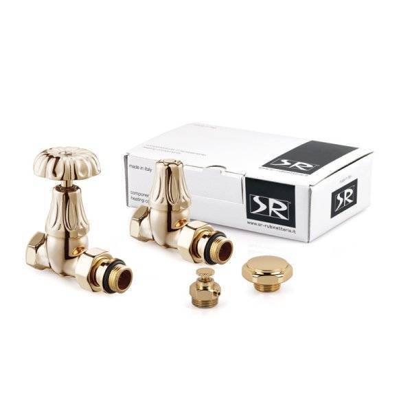 Комплект SR Rubinetterie серия Floral Old Style 1/2 прямой цвет светлое золото