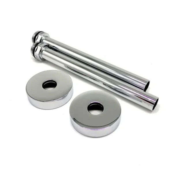 Комплект трубок SR Rubinetterie 15х1,0 с наружной резьбой 1/2х15 с круглыми отражателями, цвет хром