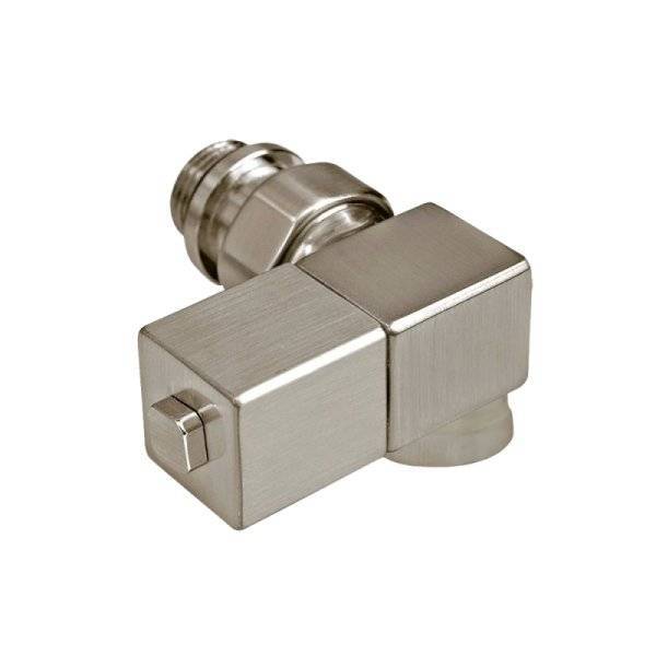 Вентиль вертикального подключения SR Rubinetterie правый, серия Esedra 1/2", цвет никель матовый